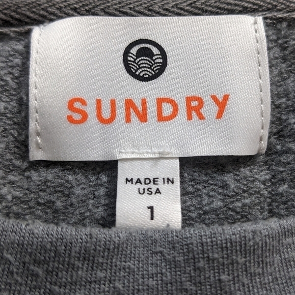 Sundry grey knotted long sleeve sweatshirt S - Picture 7 of 10